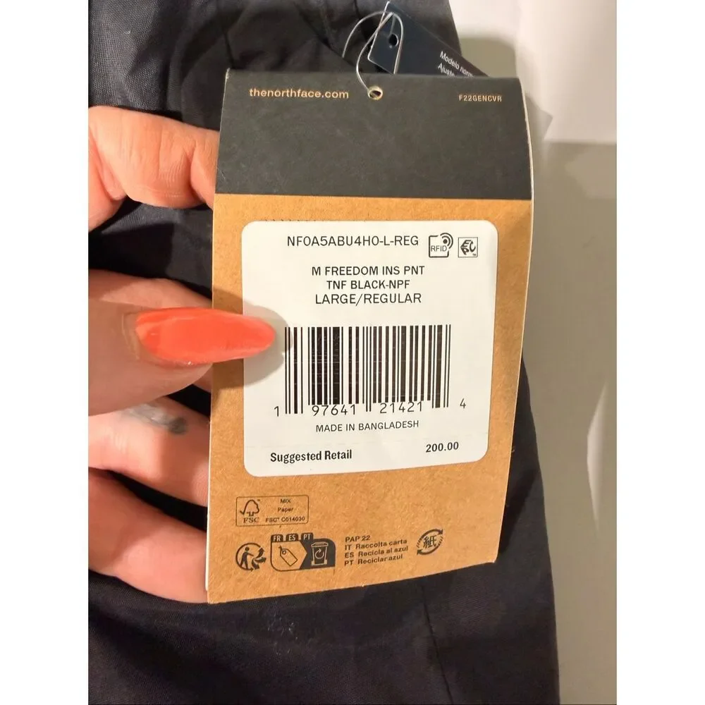 The North Face Freedom Insulated Snow Pants Black Large